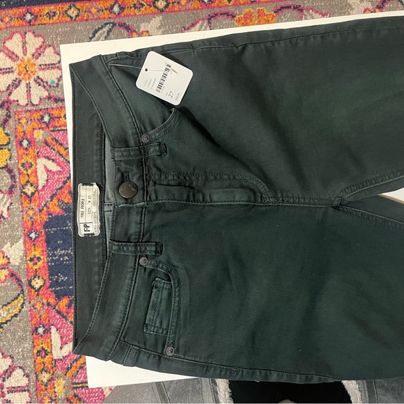 Free People Dark Green Skinny Pants - Picture 4 of 8